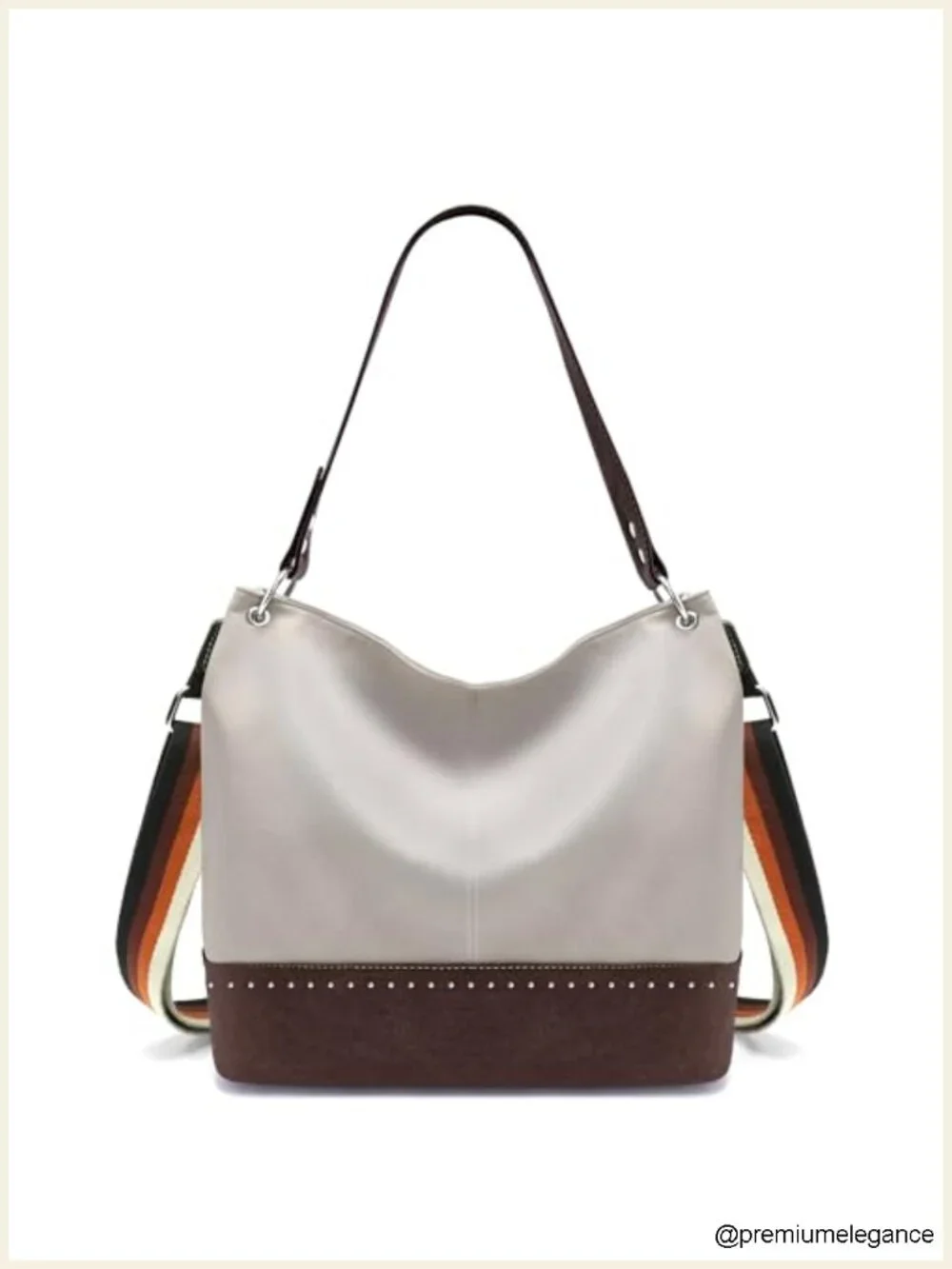 Suede Hobo Crossbody Bag with Adjustable Strap Medium Tote